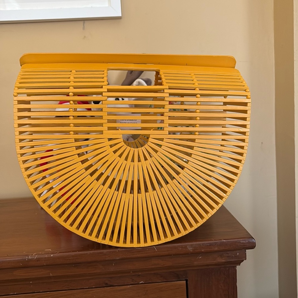 Bamboo yellow purse